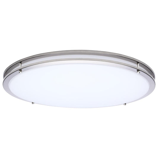 Glamour - LED 24 Inch Flush Mount - Brushed Nickel Finish - 27K/3K/35K/4K/5K CCT Selectable - Satco 62-1878