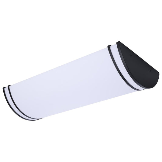 Glamour - LED 25 Inch Linear Flush Mount - Black Finish - 27K/3K/35K/4K/5K CCT Selectable - Satco 62-1979