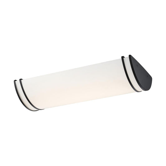 Glamour LED 25 inch - Linear Flush Mount Fixture - Black Finish - CCT Selectable 3K/4K/5K - Satco 62-1739