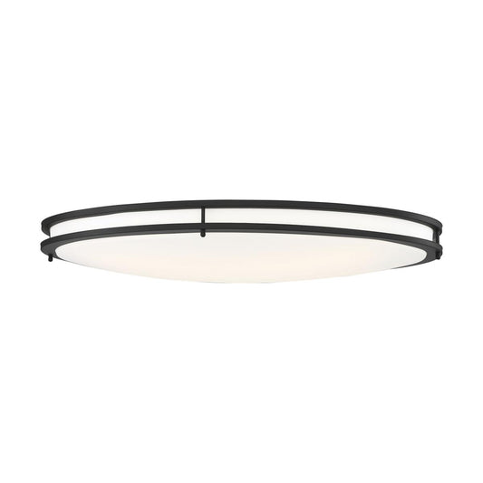 Glamour LED 32 inch - Flush Mount Fixture - Oval Shape - Black Finish - CCT Selectable 3K/4K/5K - Satco 62-1741