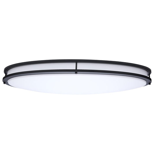 Glamour - LED 32 Inch Oval Flush Mount - Black Finish - 27K/3K/35K/4K/5K CCT Selectable - Satco 62-1981