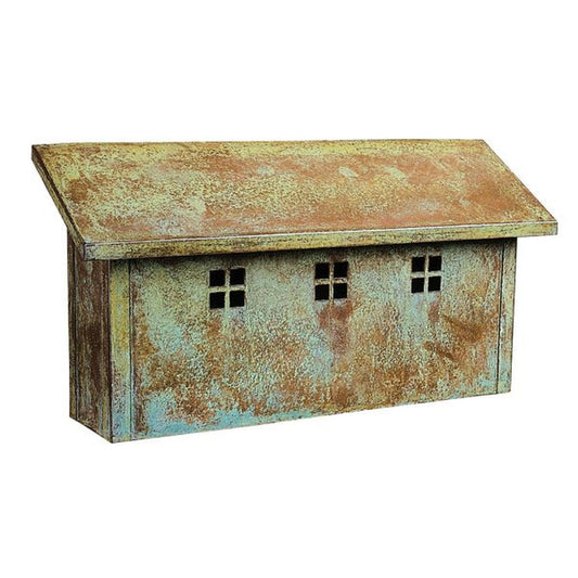 Glasgow Mail Box Horizontal - GMBL-VP - Verdigris Patina by Arroyo Craftsman