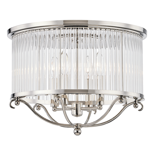 Glass No.1 Semi Flush - Polished Nickel by Hudson Valley Lighting