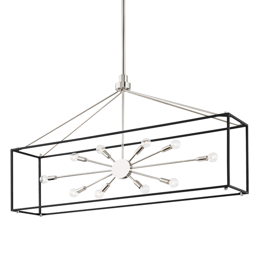Glendale Linear - Polished Nickel/Black by Hudson Valley Lighting
