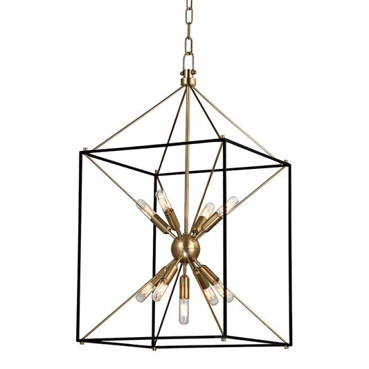 Glendale Medium Lantern - Aged Brass by Hudson Valley Lighting