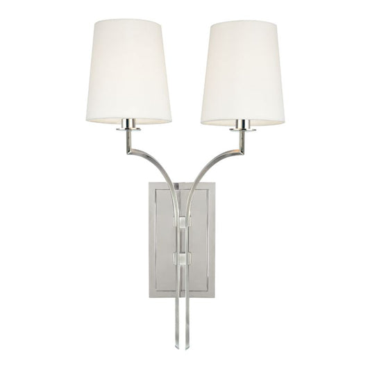 Glenford 2-Light Sconce - Polished Nickel by Hudson Valley Lighting