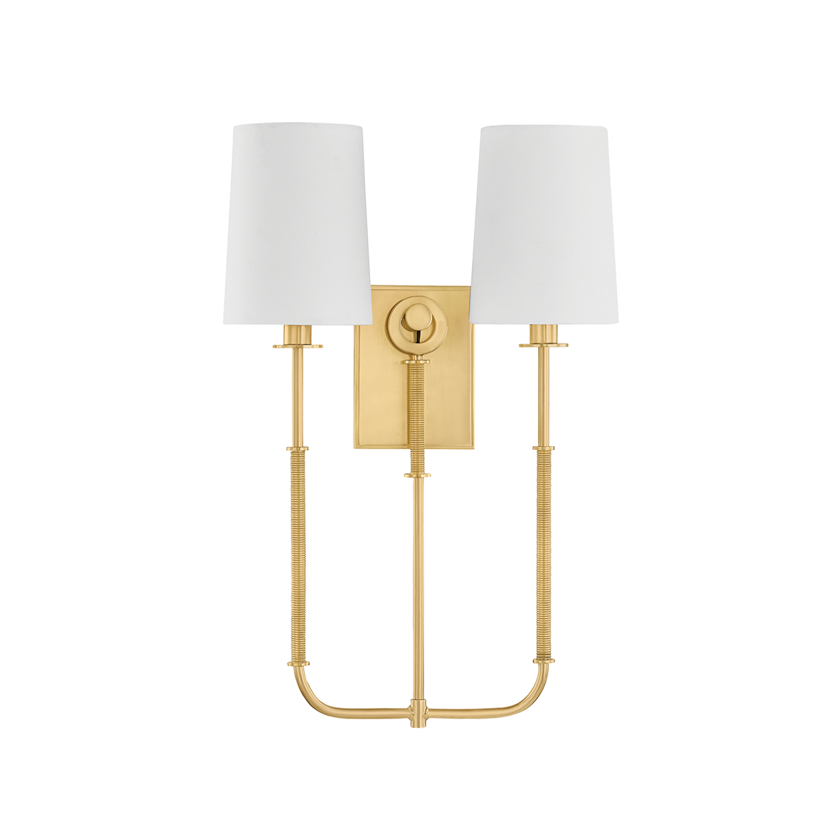 Glenmont Wall Sconce - 2-Light - Aged Brass by Hudson Valley Lighting