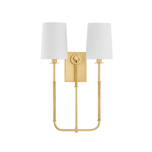 Glenmont Wall Sconce - 2-Light - Aged Brass by Hudson Valley Lighting