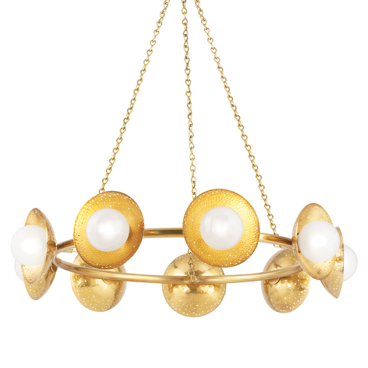 Glimmer Chandelier - Aged Brass by Hudson Valley Lighting