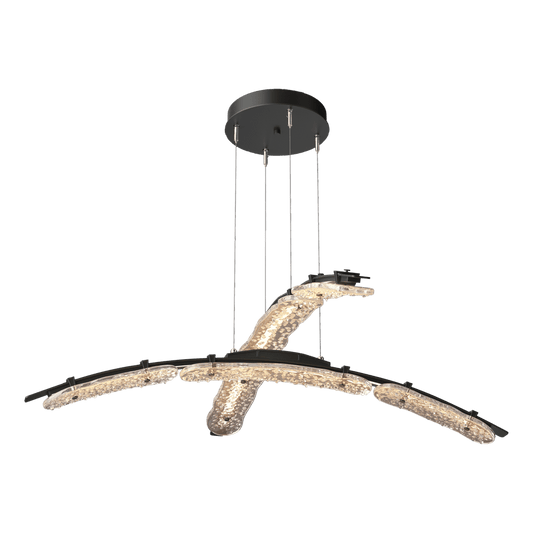 Glissade Double Large LED Pendant - Black by Hubbardton Forge