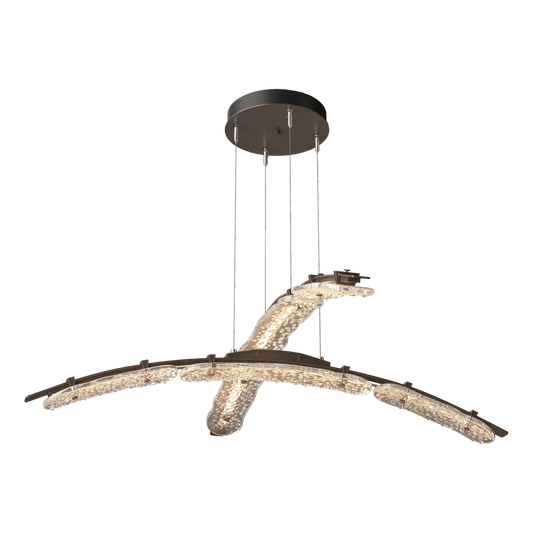 Glissade Double Large LED Pendant - Bronze by Hubbardton Forge