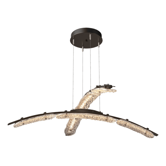 Glissade Double Large LED Pendant - Oil Rubbed Bronze by Hubbardton Forge