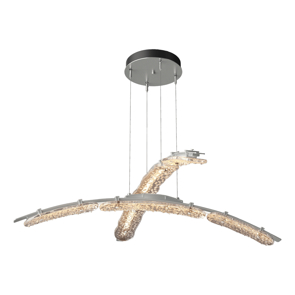 Glissade Double Large LED Pendant - Vintage Platinum by Hubbardton Forge