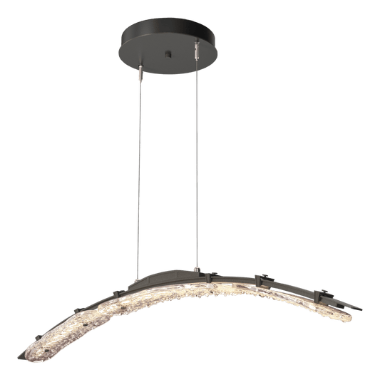 Glissade Large LED Pendant - Dark Smoke by Hubbardton Forge