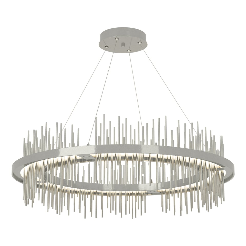 Gossamer Circular LED Pendant - Sterling - Sterling Accent by Hubbardton Forge