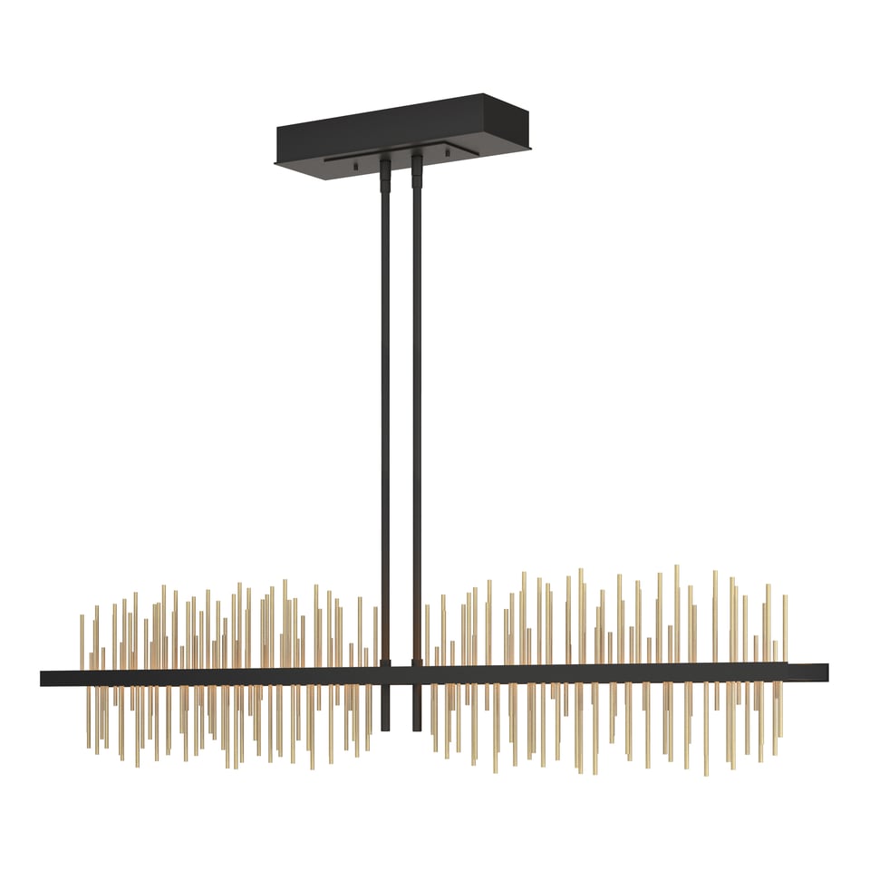 Gossamer Large LED Pendant - Black - Modern Brass Accent by Hubbardton Forge