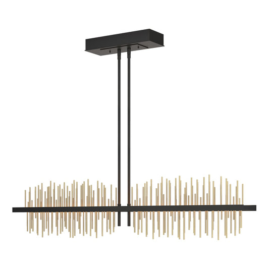 Gossamer Large LED Pendant - Black - Modern Brass Accent by Hubbardton Forge