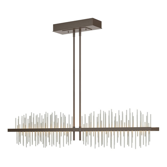 Gossamer Large LED Pendant - Bronze - Vintage Platinum Accent by Hubbardton Forge
