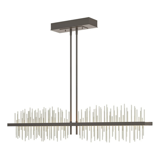 Gossamer Large LED Pendant - Dark Smoke - Sterling Accent by Hubbardton Forge