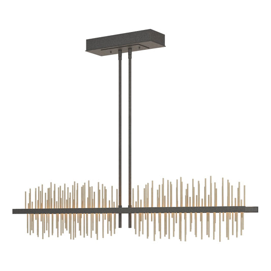 Gossamer Large LED Pendant - Natural Iron - Soft Gold Accent by Hubbardton Forge