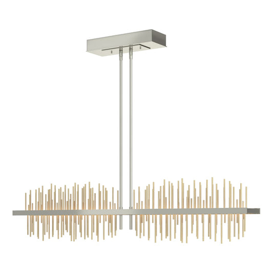 Gossamer Large LED Pendant - Sterling - Modern Brass Accent by Hubbardton Forge