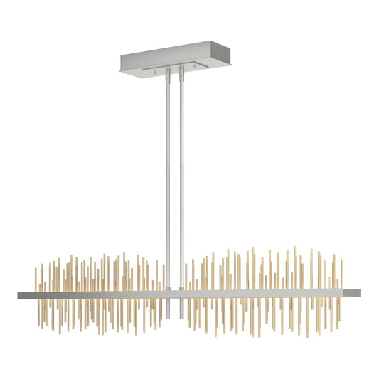 Gossamer Large LED Pendant - Vintage Platinum - Modern Brass Accent by Hubbardton Forge