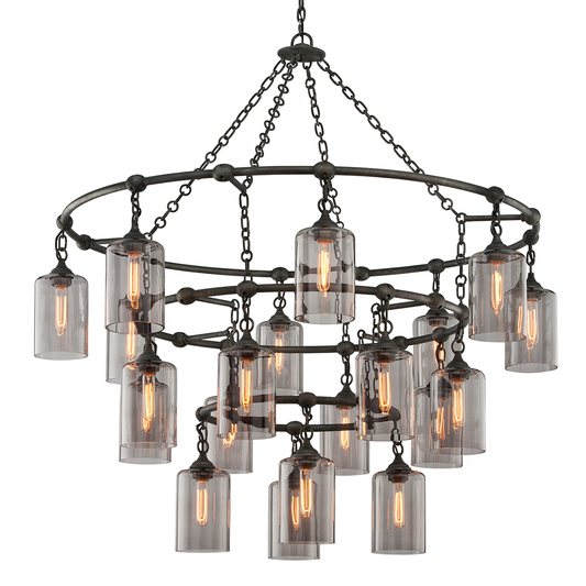 Gotham Chandelier - 20-Light - Aged Pewter - Troy Lighting F4426-APW