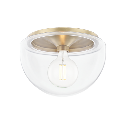 Grace Flush Mount - 1-Light - Aged Brass - Mitzi H284501L-AGB