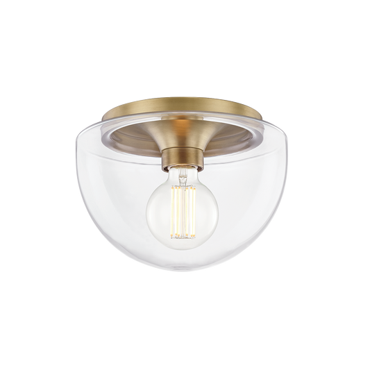 Grace Flush Mount - 1-Light - Aged Brass - Mitzi H284501S-AGB