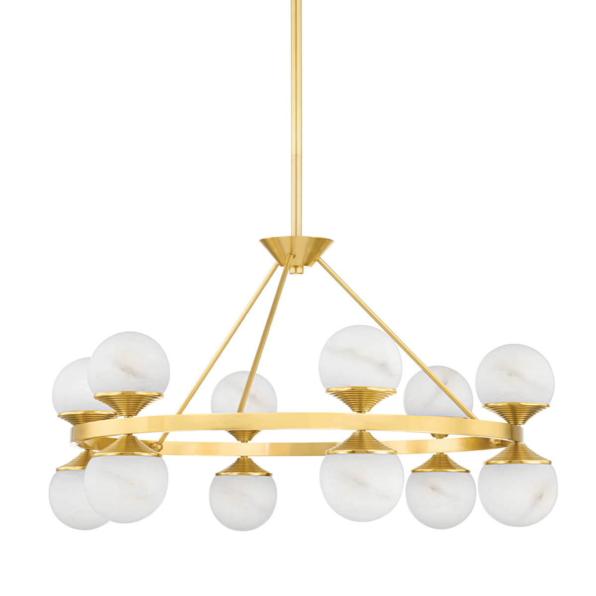 Grafton Chandelier - 12-Light - Aged Brass by Hudson Valley Lighting