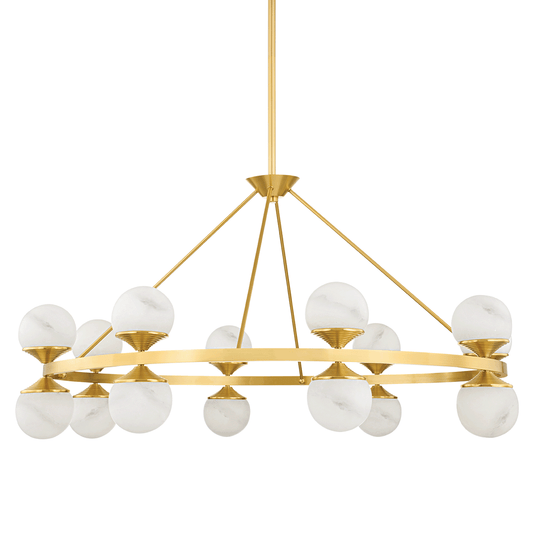 Grafton Chandelier - 16-Light - Aged Brass by Hudson Valley Lighting