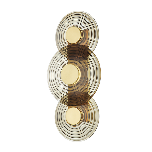 Griston Wall Sconce - 3-Light - Aged Brass by Hudson Valley Lighting