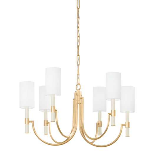 Gustine Chandelier - 6-Light - Vintage Gold Leaf - Troy Lighting F1131-VGL