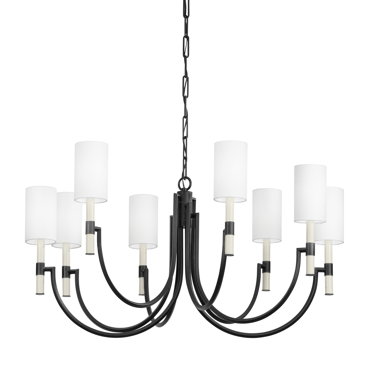 Gustine Chandelier - 8-Light - Forged Iron - Troy Lighting F1140-FOR