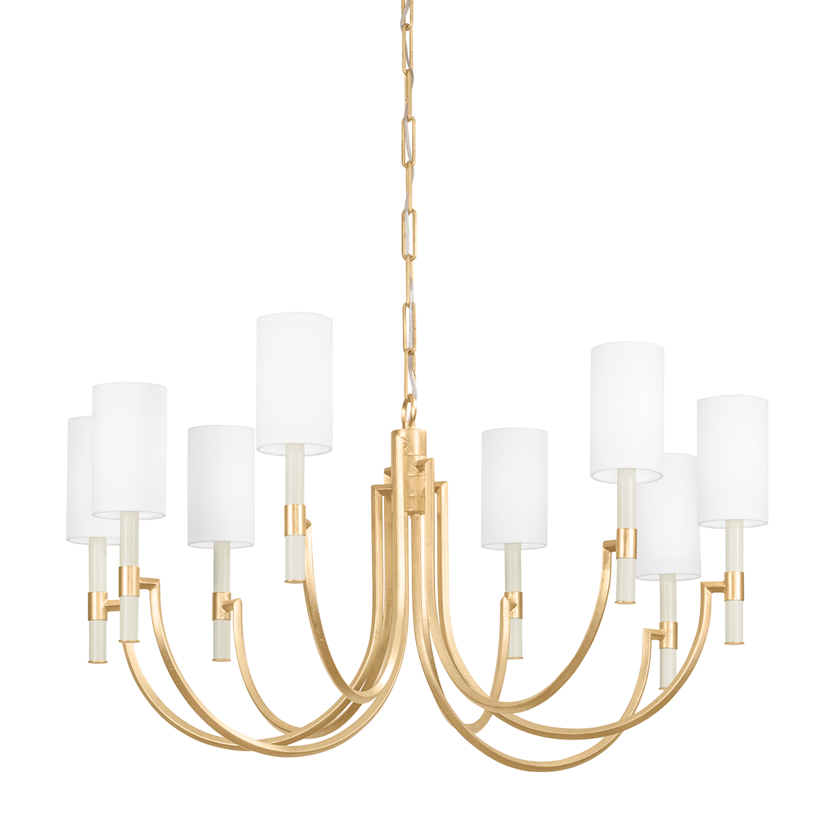 Gustine Chandelier - 8-Light - Vintage Gold Leaf - Troy Lighting F1140-VGL