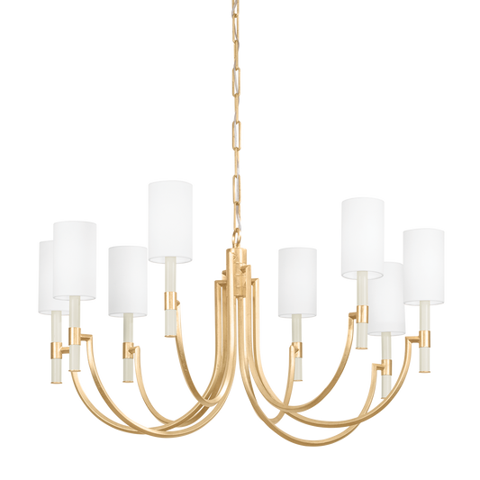 Gustine Chandelier - 8-Light - Vintage Gold Leaf - Troy Lighting F1140-VGL