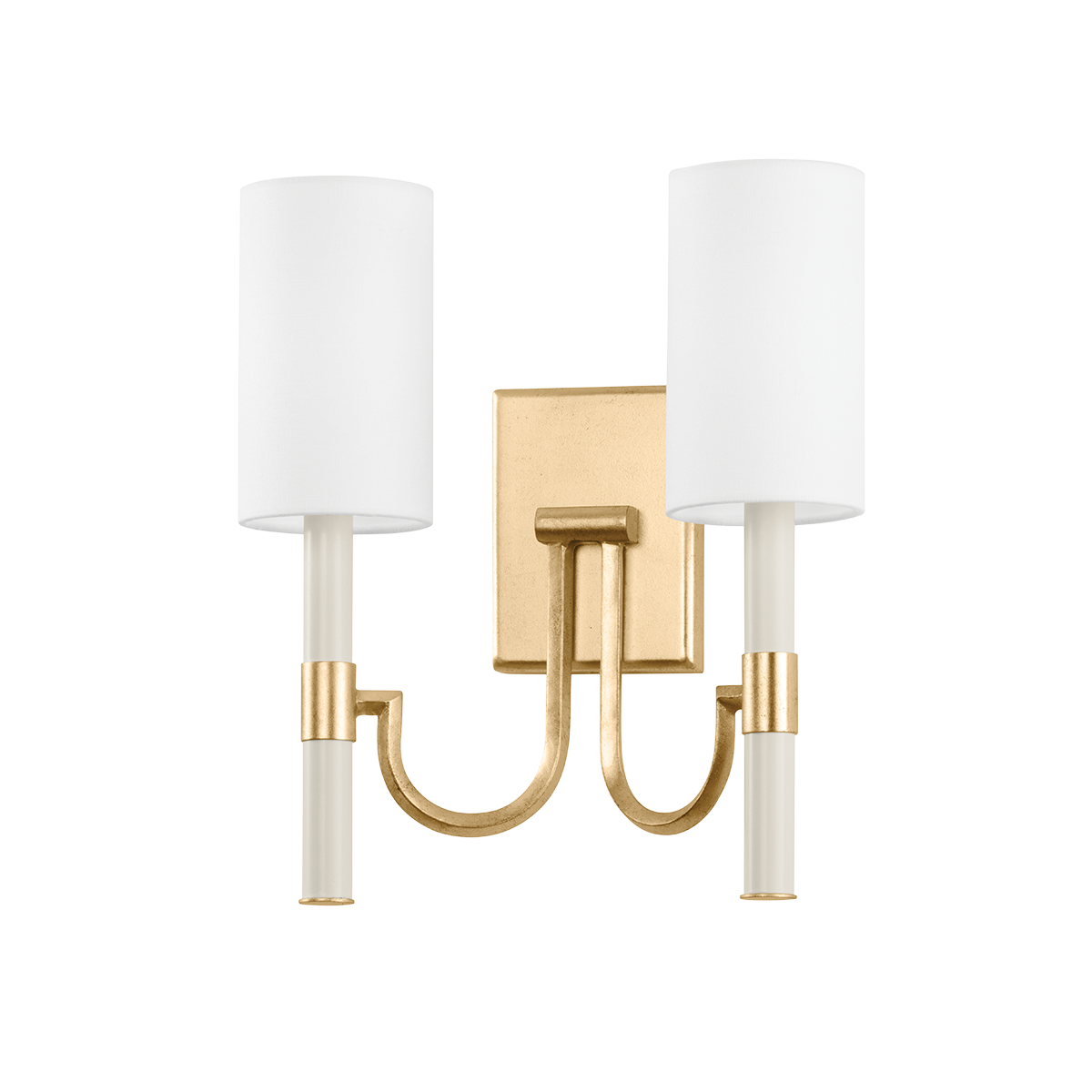 Gustine Wall Sconce - 2-Light - Vintage Gold Leaf - Troy Lighting B1114-VGL