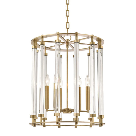 Haddon 6-Light Lantern - Aged Brass by Hudson Valley Lighting