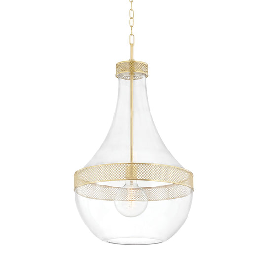 Hagen Large Pendant - Aged Brass by Hudson Valley Lighting