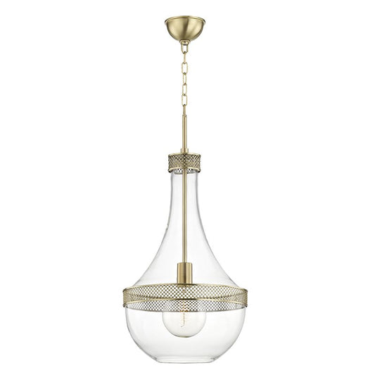 Hagen Medium Pendant - Aged Brass by Hudson Valley Lighting