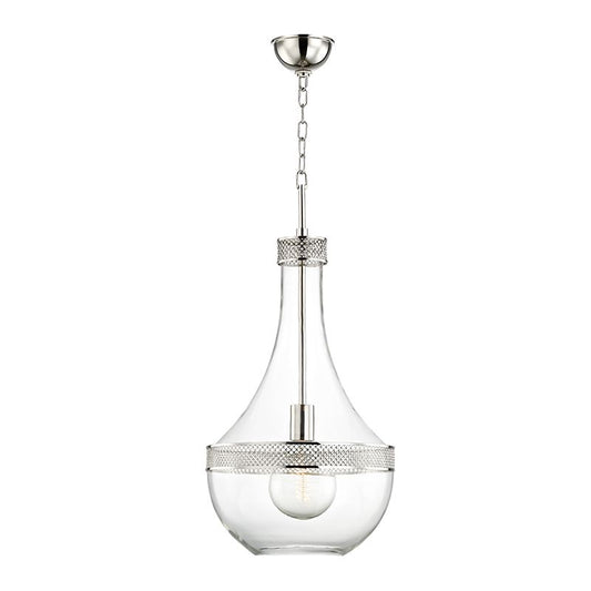 Hagen Medium Pendant - Polished Nickel by Hudson Valley Lighting