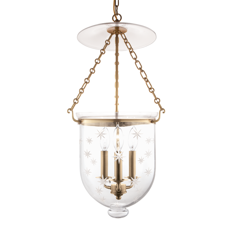 Hampton Pendant - 3-Light - Aged Brass by Hudson Valley Lighting