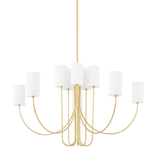 Harlem Chandelier - 10-Light - Aged Brass by Hudson Valley Lighting