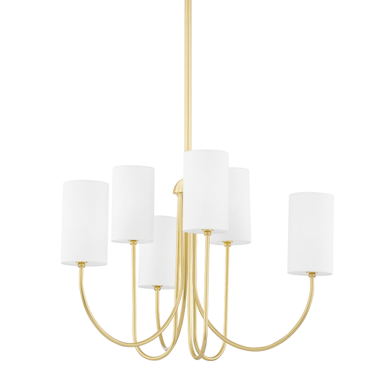 Harlem Chandelier - 6-Light - Aged Brass by Hudson Valley Lighting