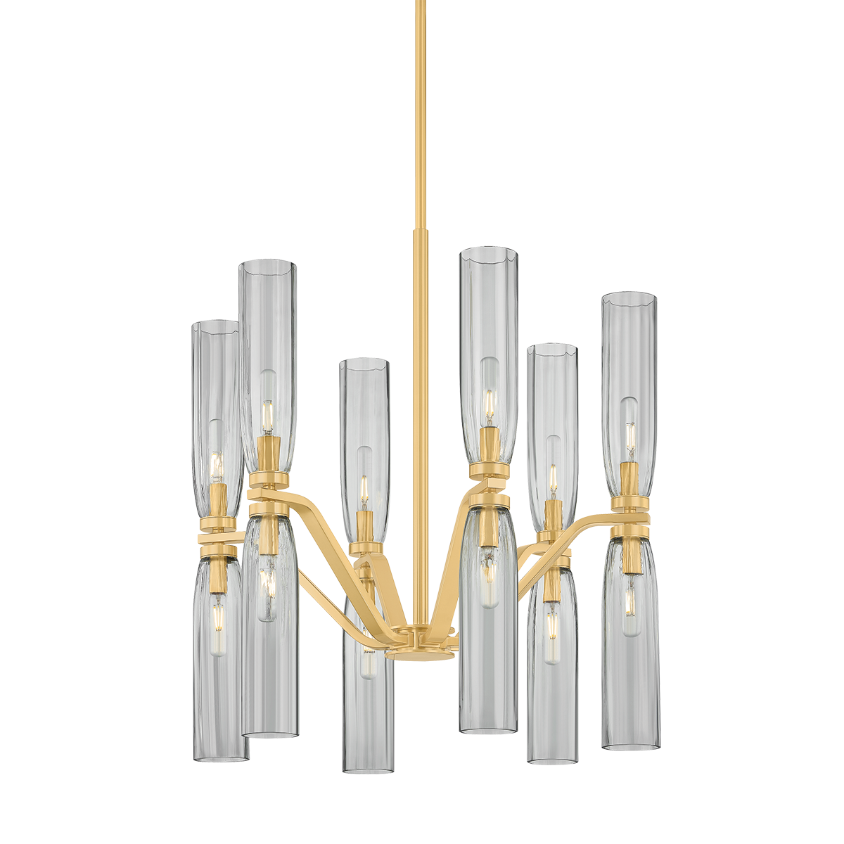 Harpswell Chandelier - 6-Light - Aged Brass by Hudson Valley Lighting