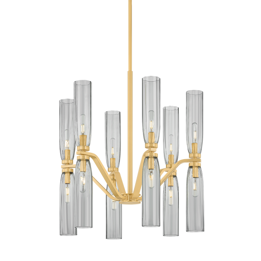 Harpswell Chandelier - 6-Light - Aged Brass by Hudson Valley Lighting