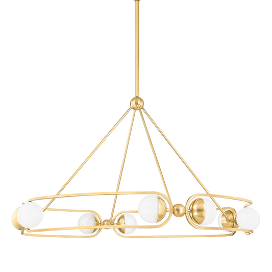 Hartford Chandelier - 8-Light - Aged Brass by Hudson Valley Lighting