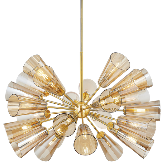 Hartwood Chandelier - 25-Light - Aged Brass by Hudson Valley Lighting
