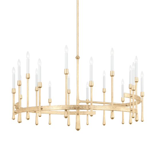 Hathaway Chandelier - 18-Light - Vintage Gold Leaf by Hudson Valley Lighting