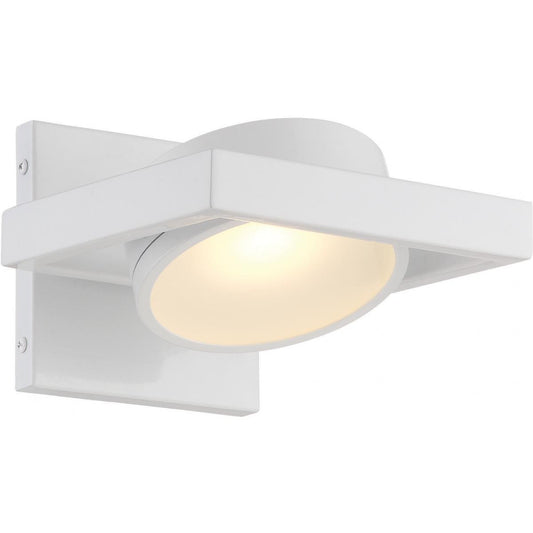 Hawk - LED Wall Sconce with Pivoting Head - White Finish - Satco 62-992